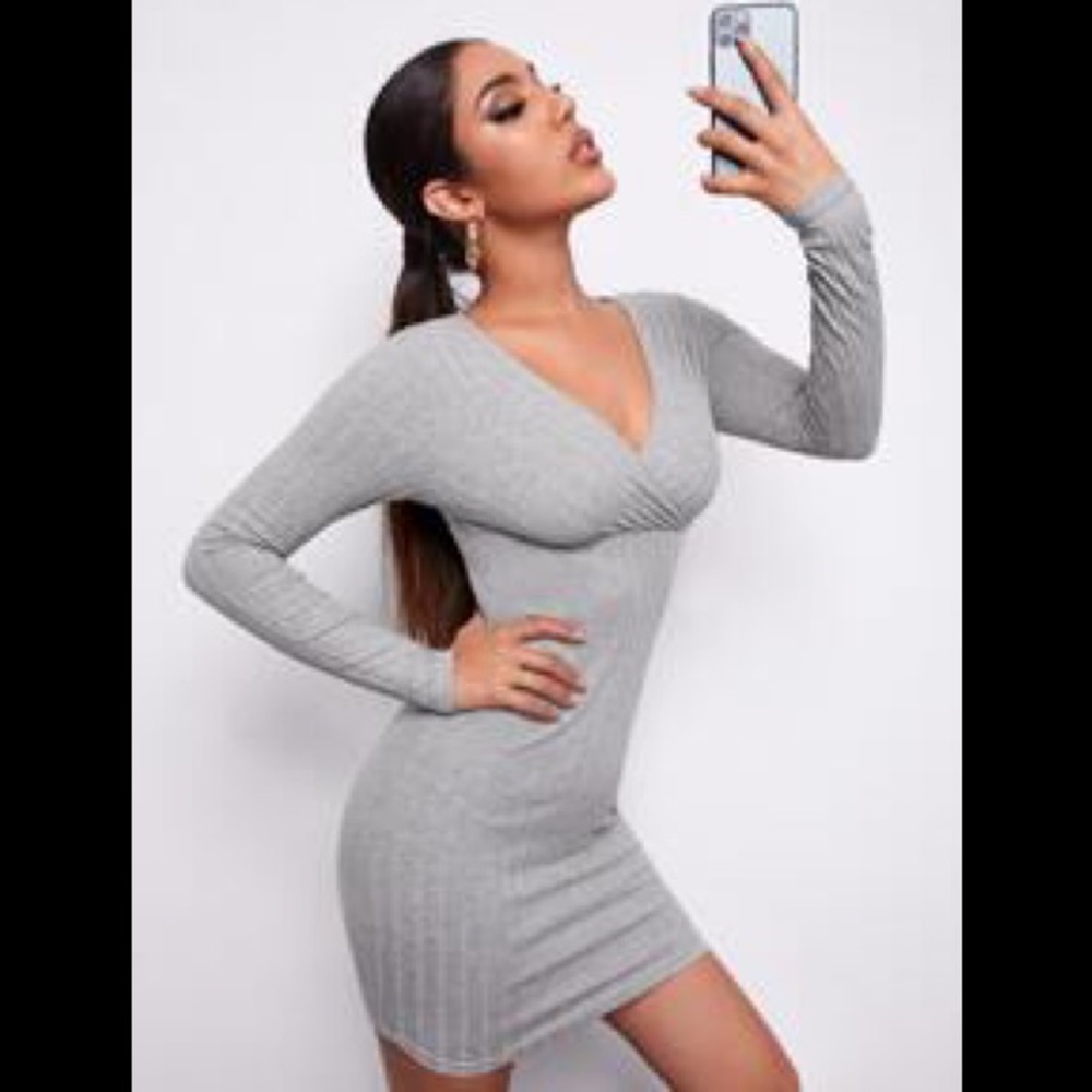 SHEIN Ribbed Bodycon Dress